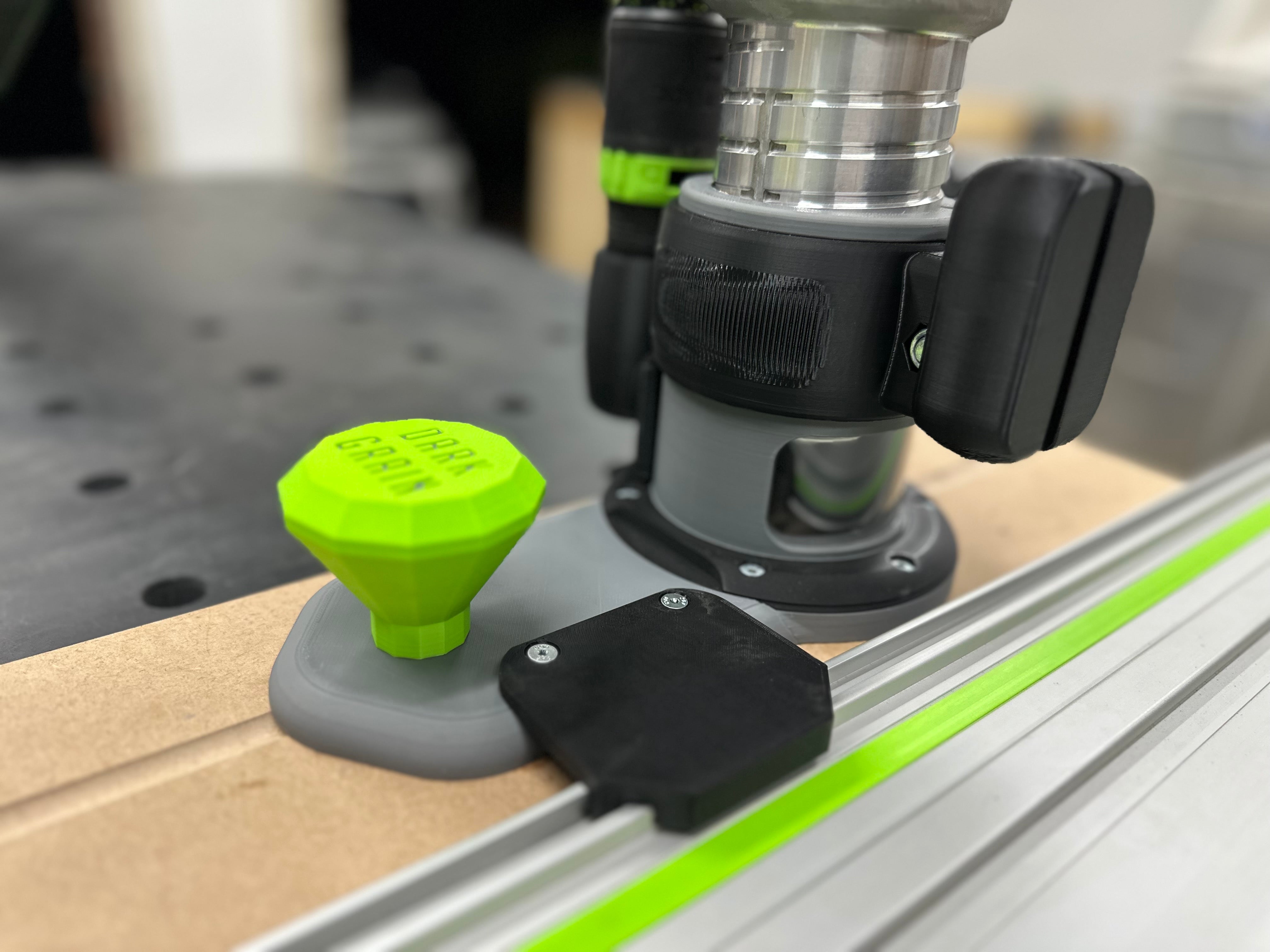 Adjustable Router Track Base Improved Router Base Plate & Track Guide – Dark Grain 3D Printing