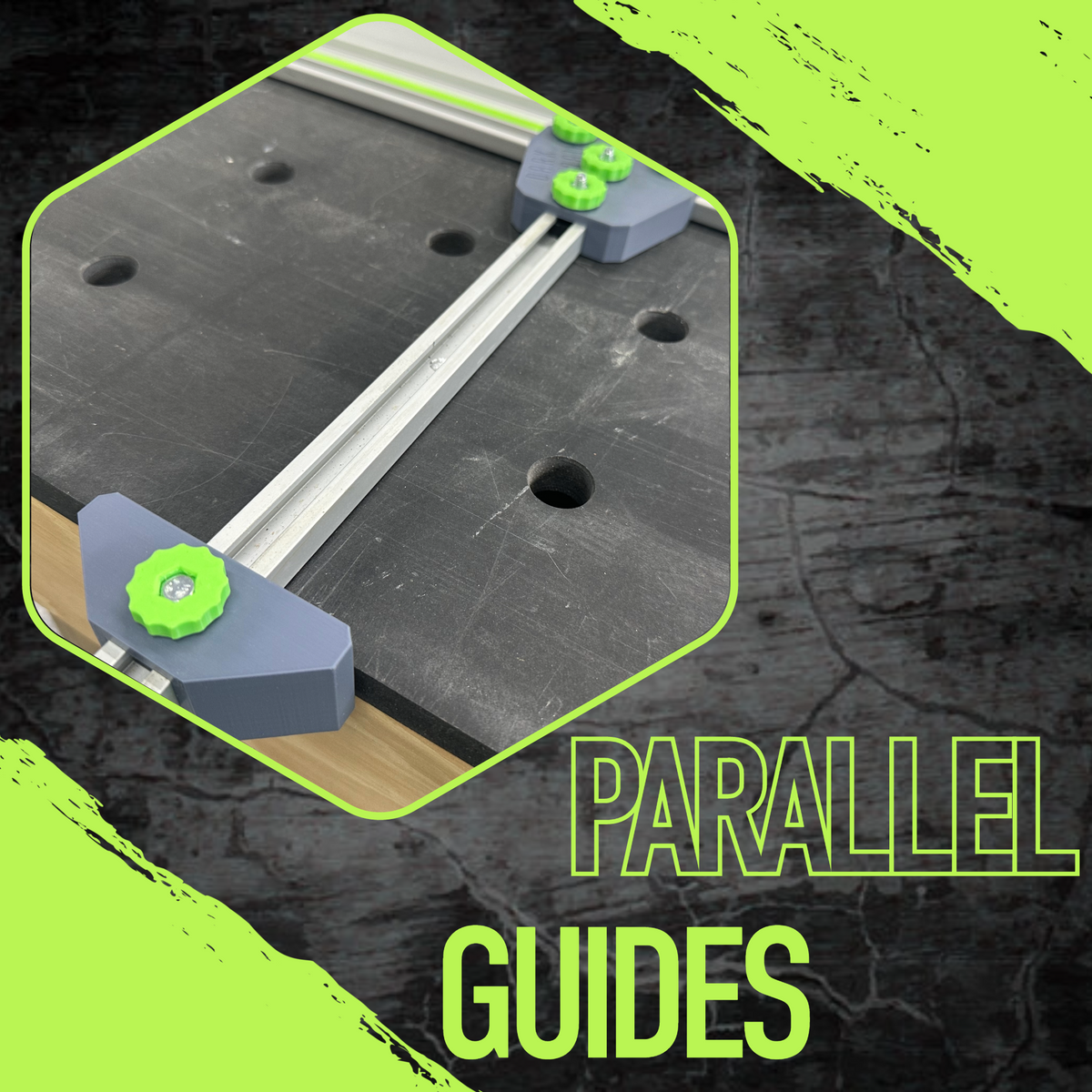 Track Saw Parallel Guides (set of 2) – Dark Grain 3D Printing