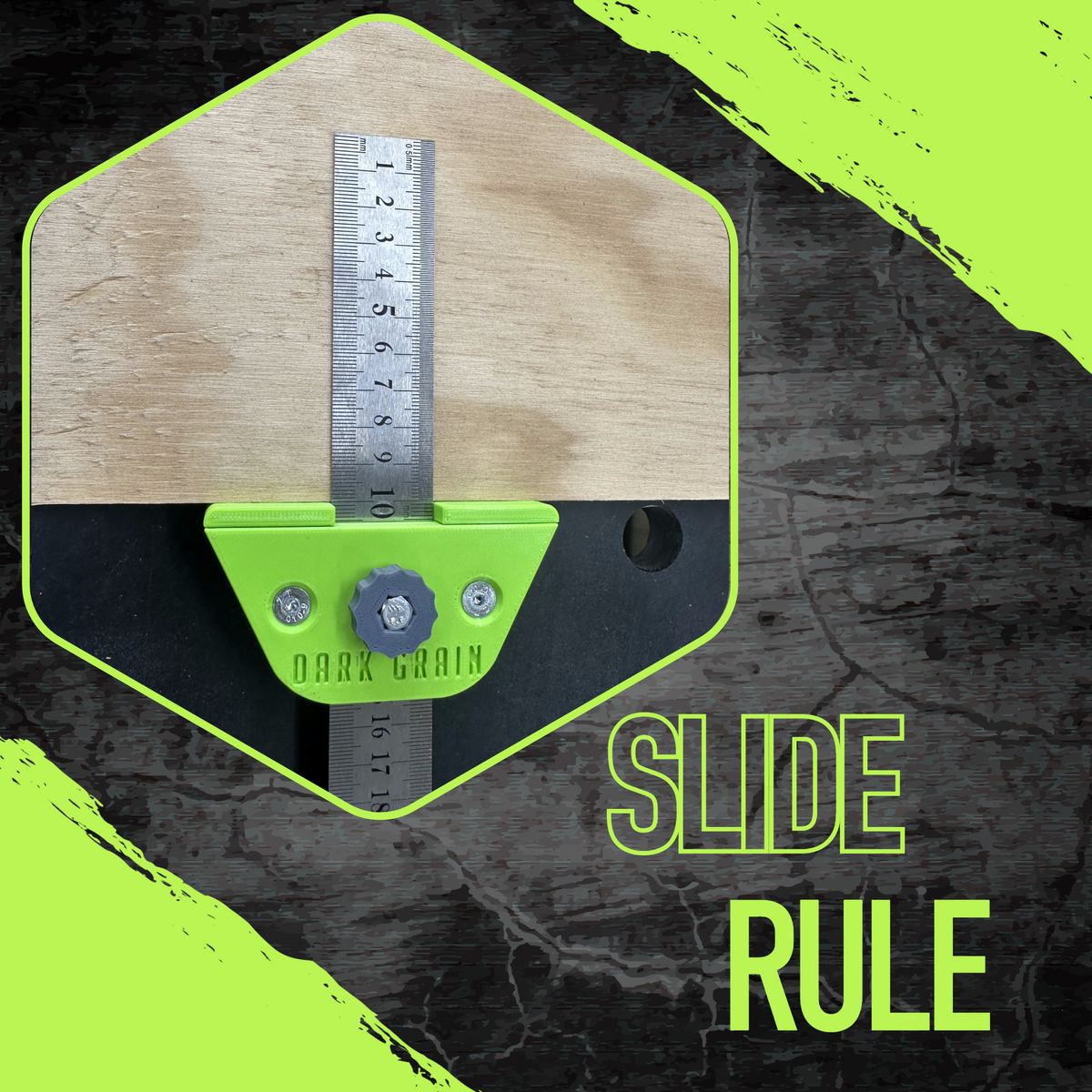 Metal Ruler Code Slide Slide Rule-Including 300mm Ruler – Dark Grain 3D Printing