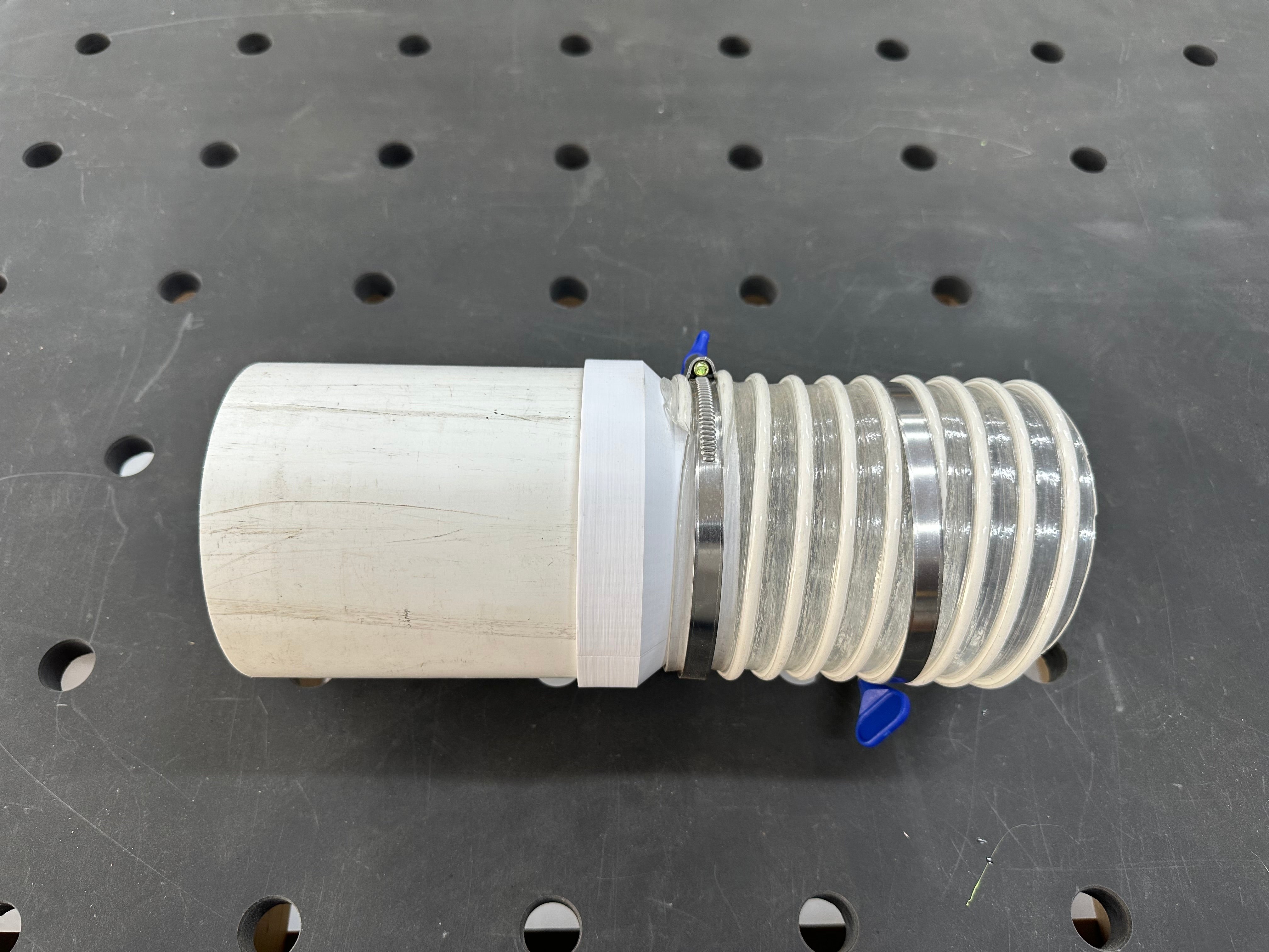 110mm SA PVC to 100mm Flexi Hose Adaptor – Dark Grain 3D Printing