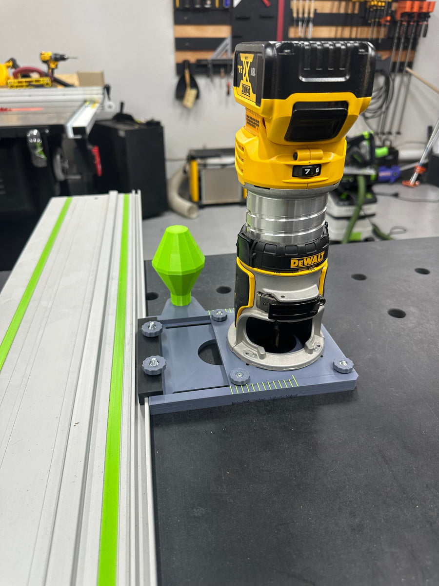Adjustable Router Track Guide – Dark Grain 3D Printing