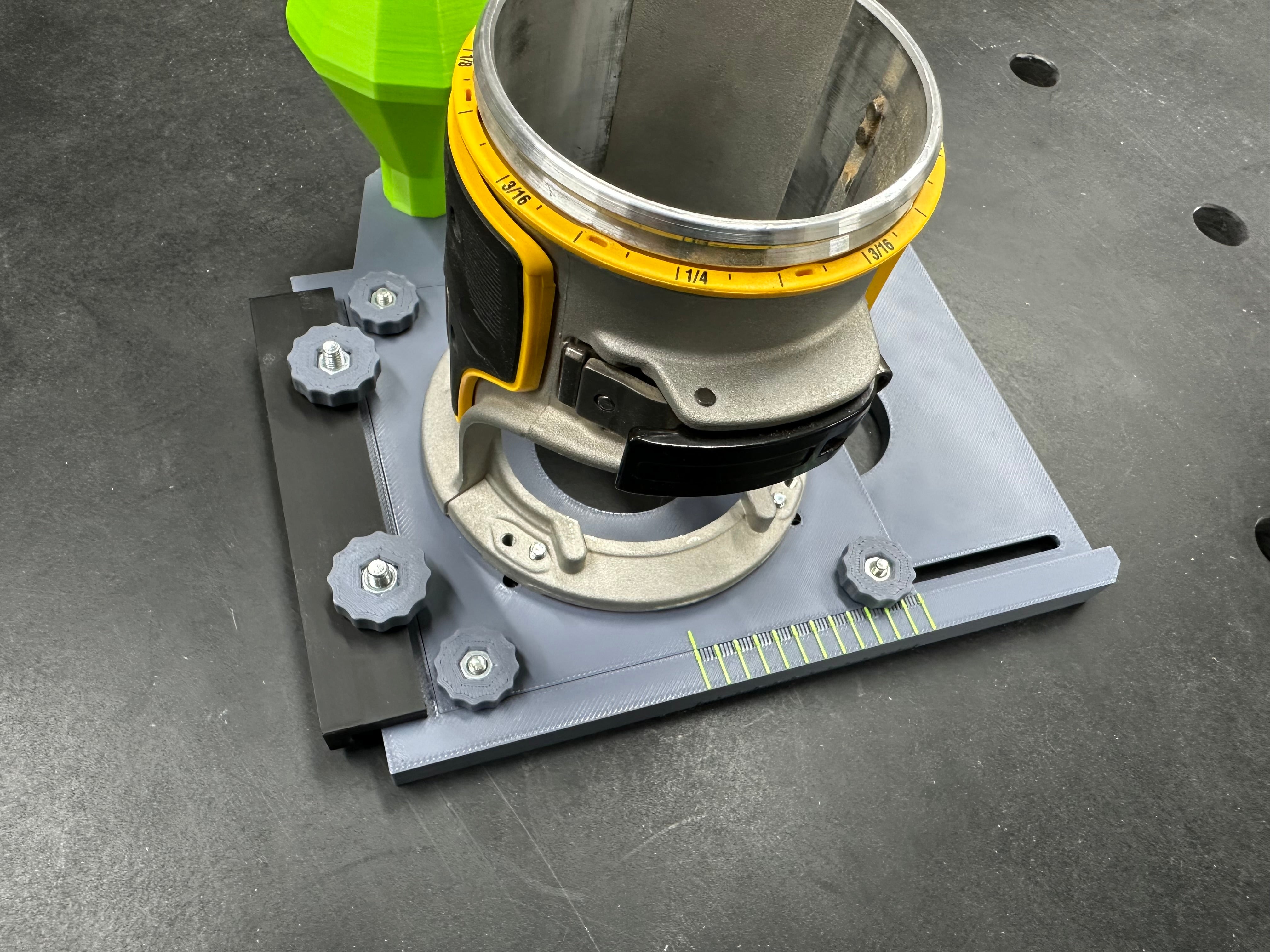 Adjustable Router Track Guide – Dark Grain 3D Printing