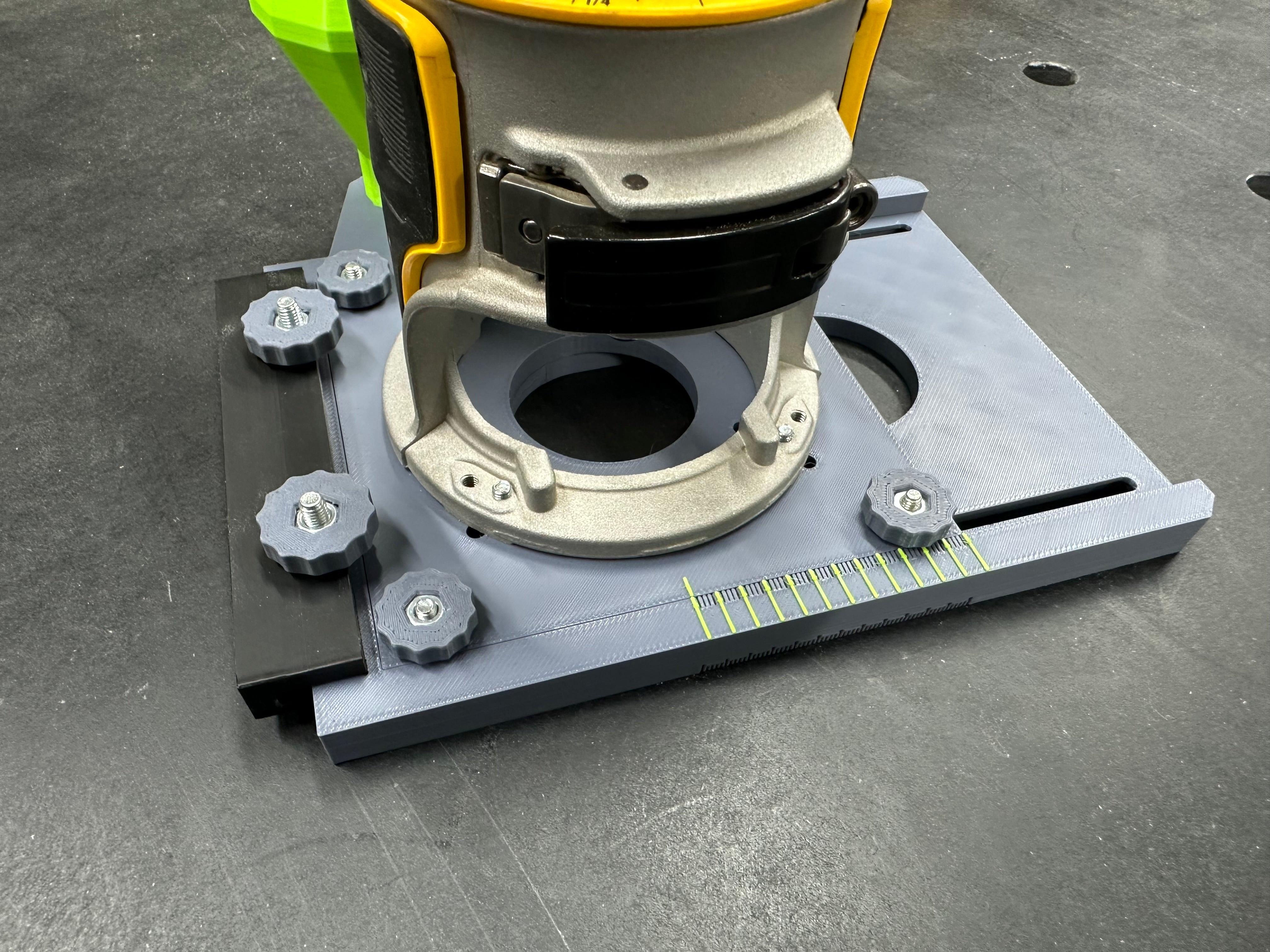 Adjustable Router Track Guide – Dark Grain 3D Printing