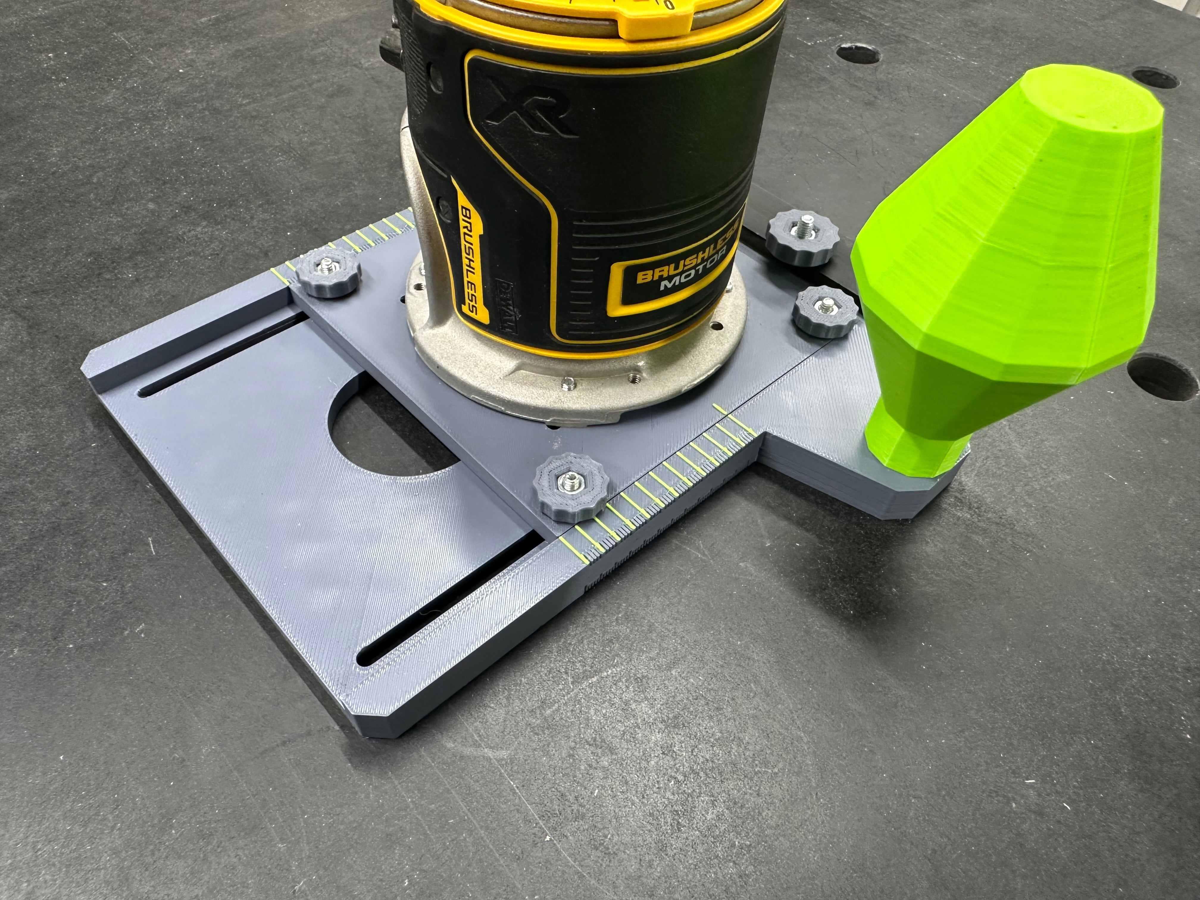 Adjustable Router Track Guide – Dark Grain 3D Printing